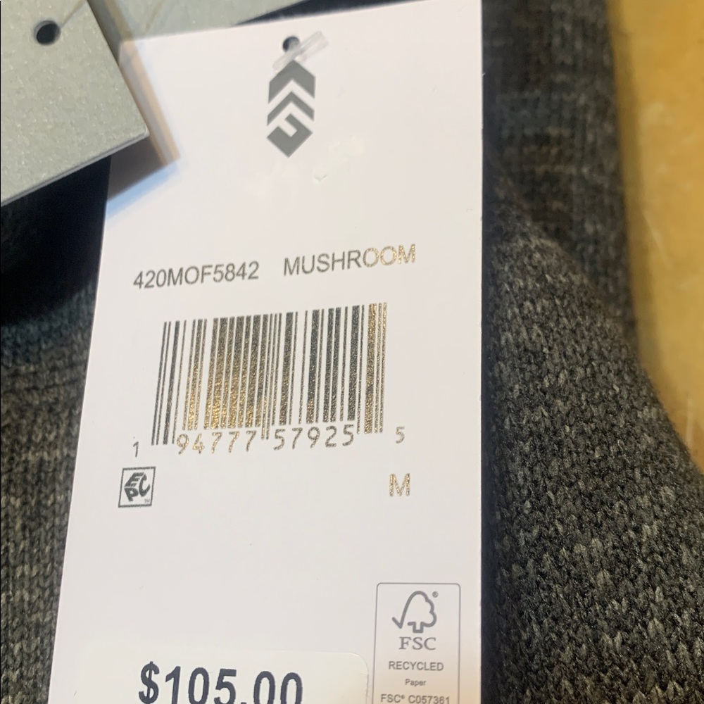Men's Hooded Zip Jacket in mushroom color - Picture 5 of 5